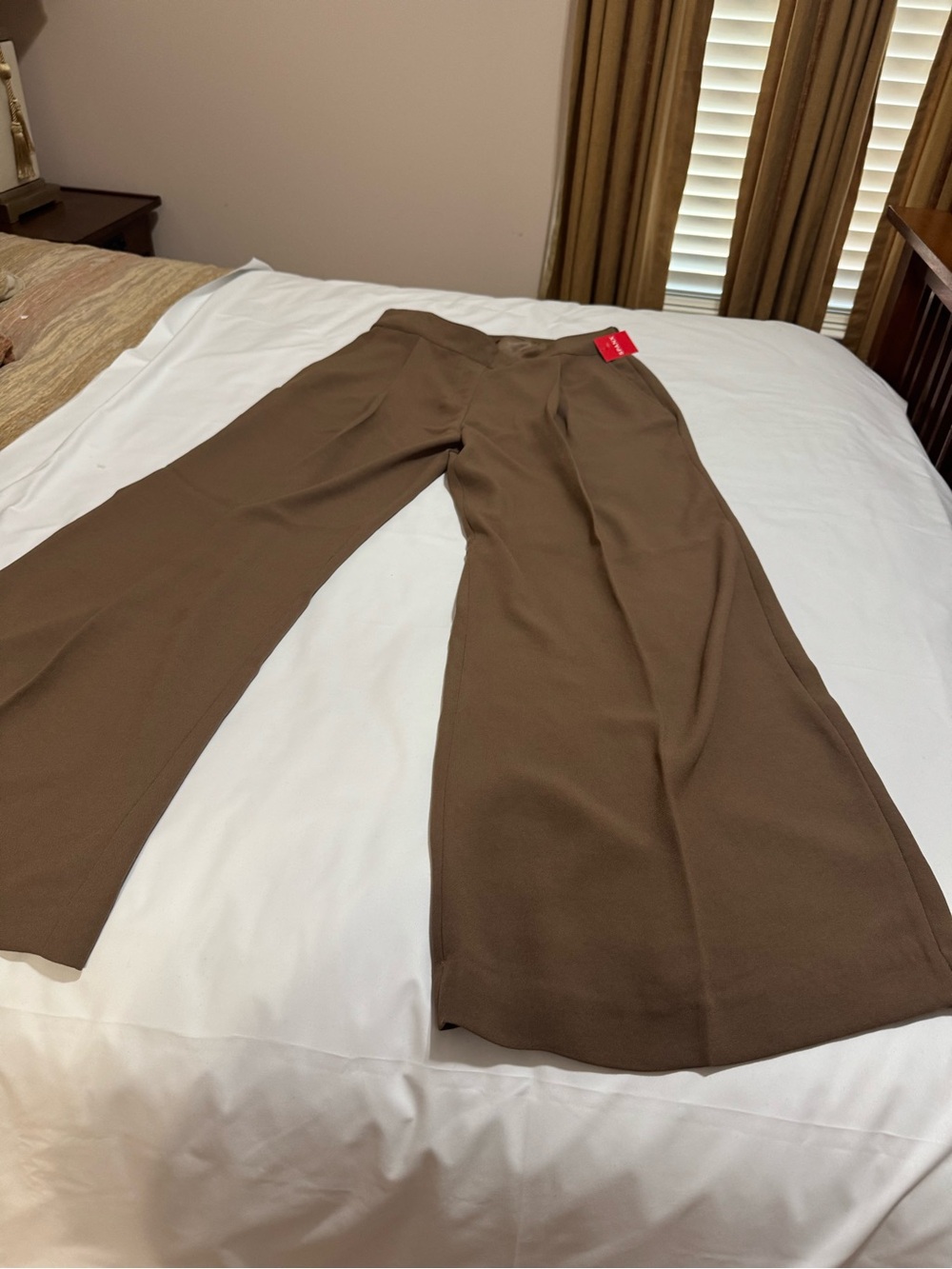 SPANX Wide Leg Pants in Brown